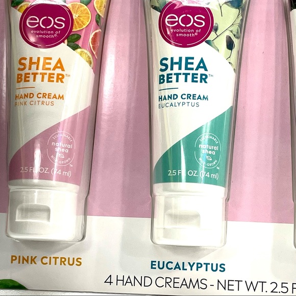 EOS Natural Shea Butter 24Hr Hydration Moisturizing Hand Creams 4PK 4 Fragrances - Picture 4 of 15